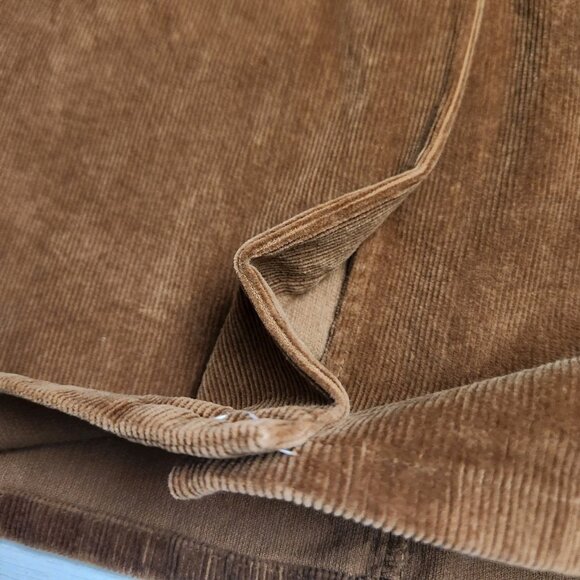 Vintage 90s Sag Harbor Sport Skirt Brown Aline Maxi Corduroy Casual Stretch - Picture 6 of 6